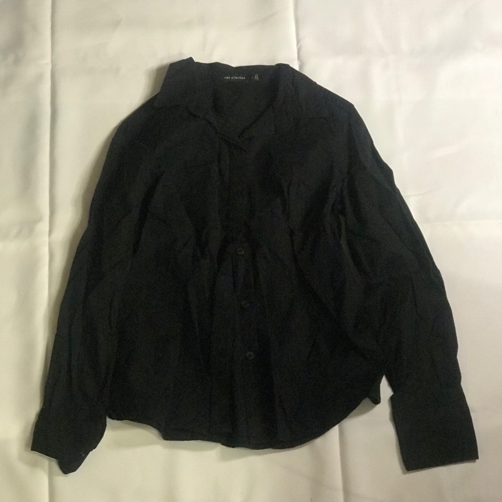 Black Button Down Top